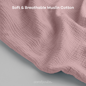 Muslin Nursing Cover, Pack of 1 in Mauve | Comfy Cubs - additional view