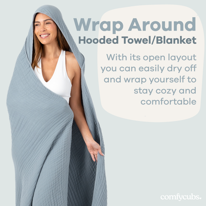Adult Muslin Hooded Towel