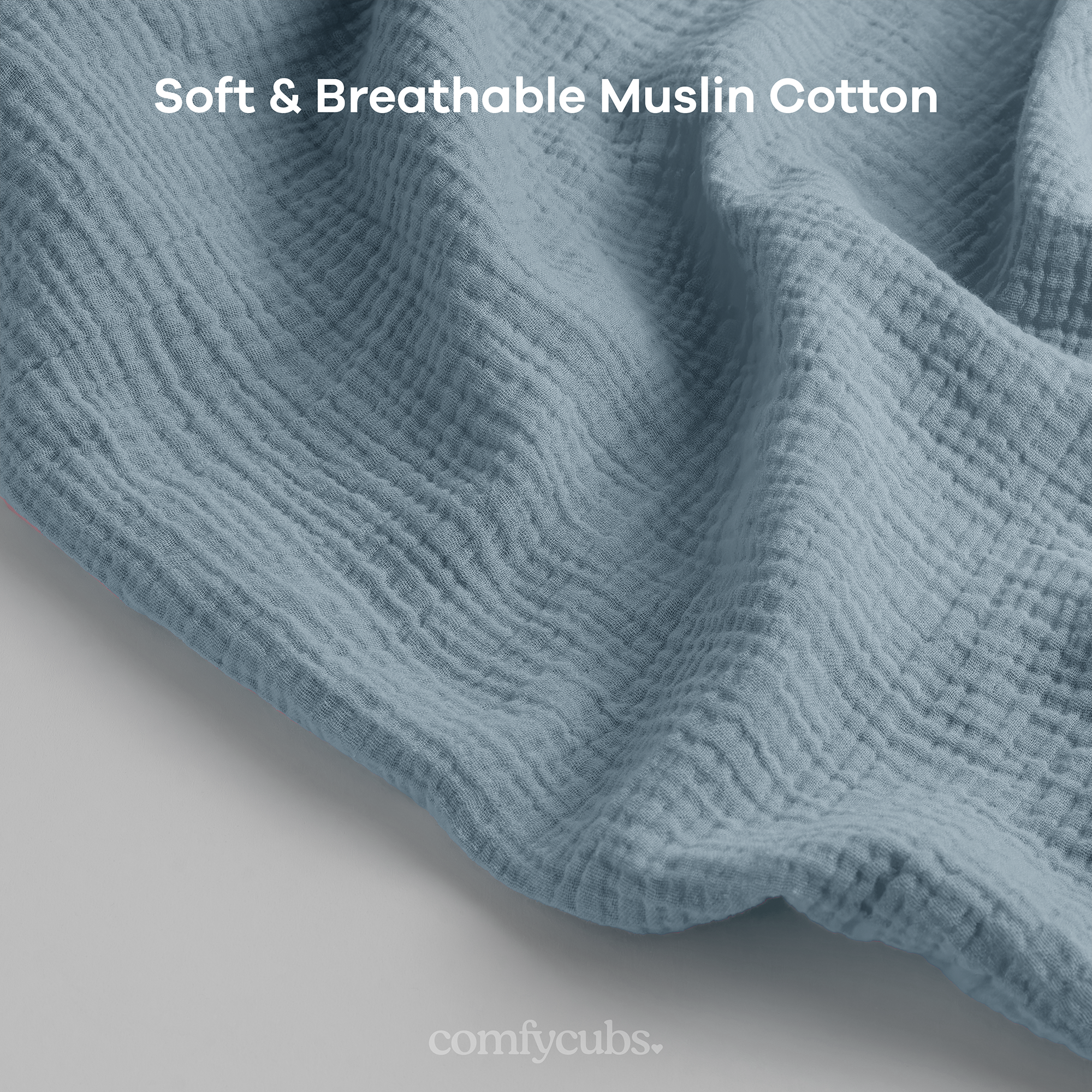 Muslin Nursing Cover, Pack of 1 in Pacific Blue | Comfy Cubs - additional view