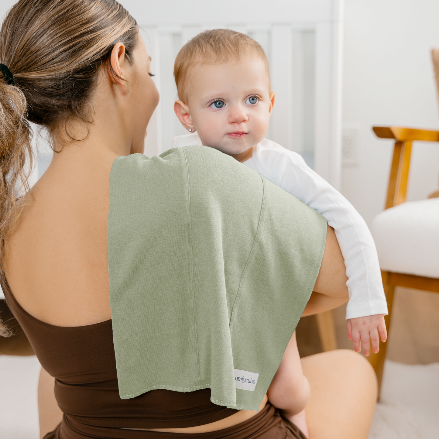 Cotton Burp Cloths - Sage