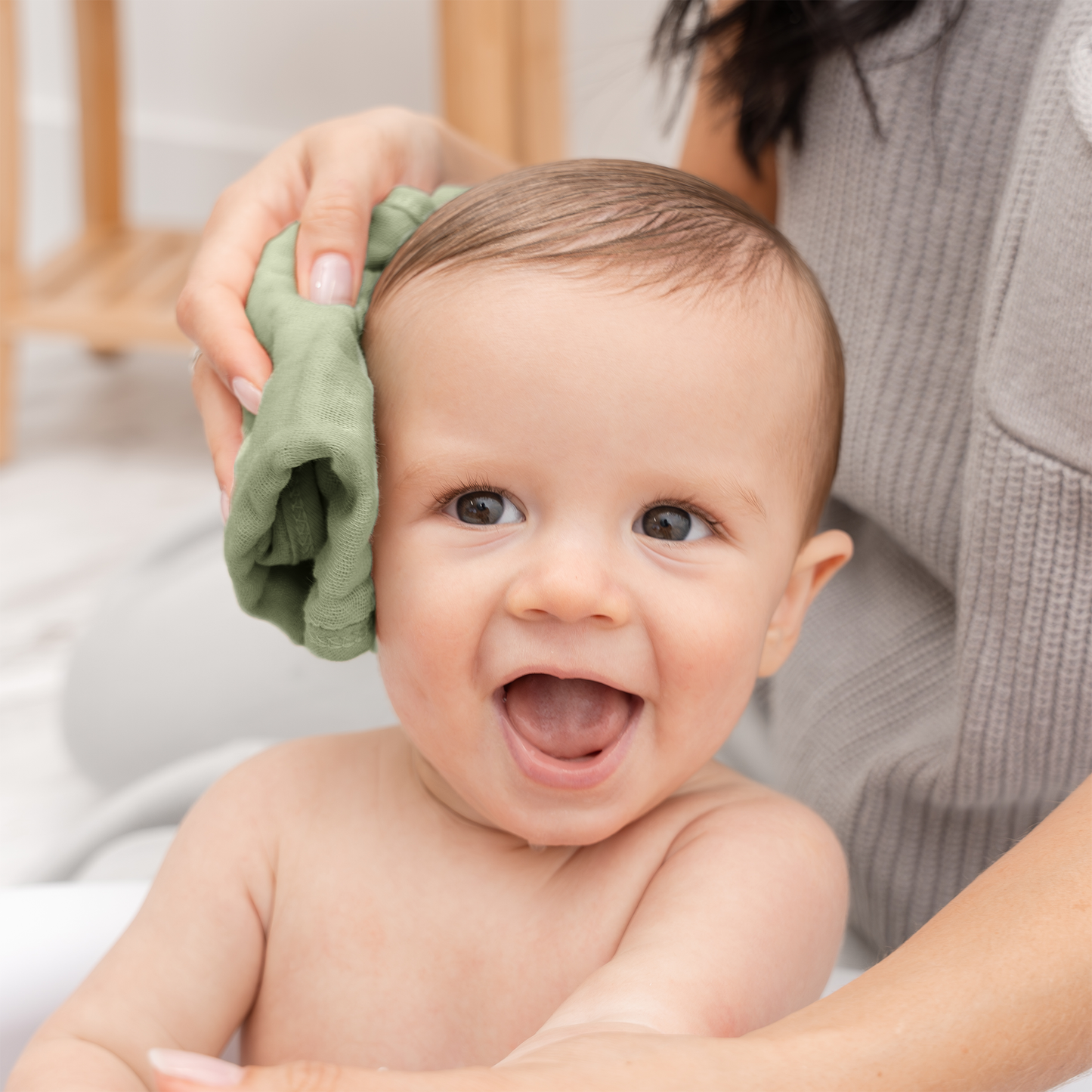 Muslin Washcloths - Sage