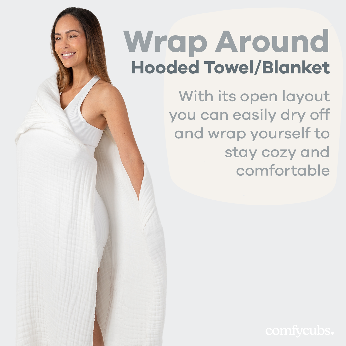 Adult Muslin Hooded Towel