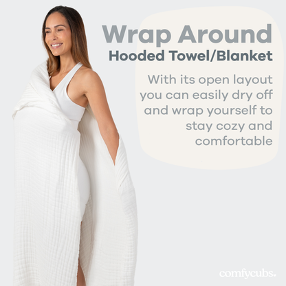 Adult Muslin Hooded Towel