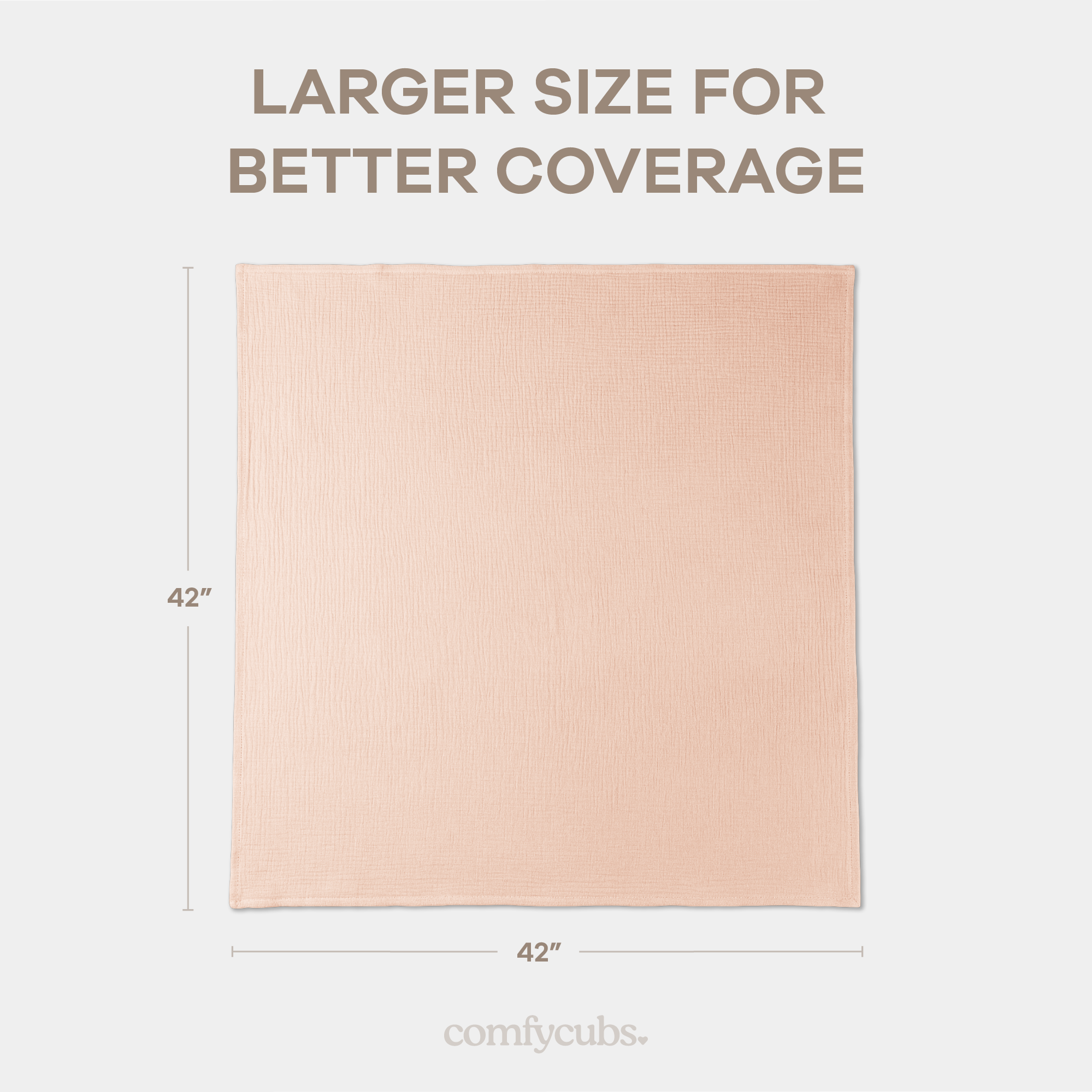 Muslin Swaddle Blankets, 42” x 42” in Blush, Bold Blush, Dusty Rose, Pack of 3 | Comfy Cubs - additional view