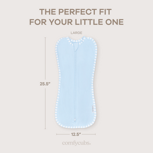 Easy Zipper Swaddle Blankets in Blue | Comfy Cubs - additional view
