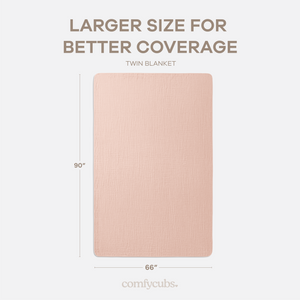Adult Muslin Blanket in Blush | Comfy Cubs - additional view