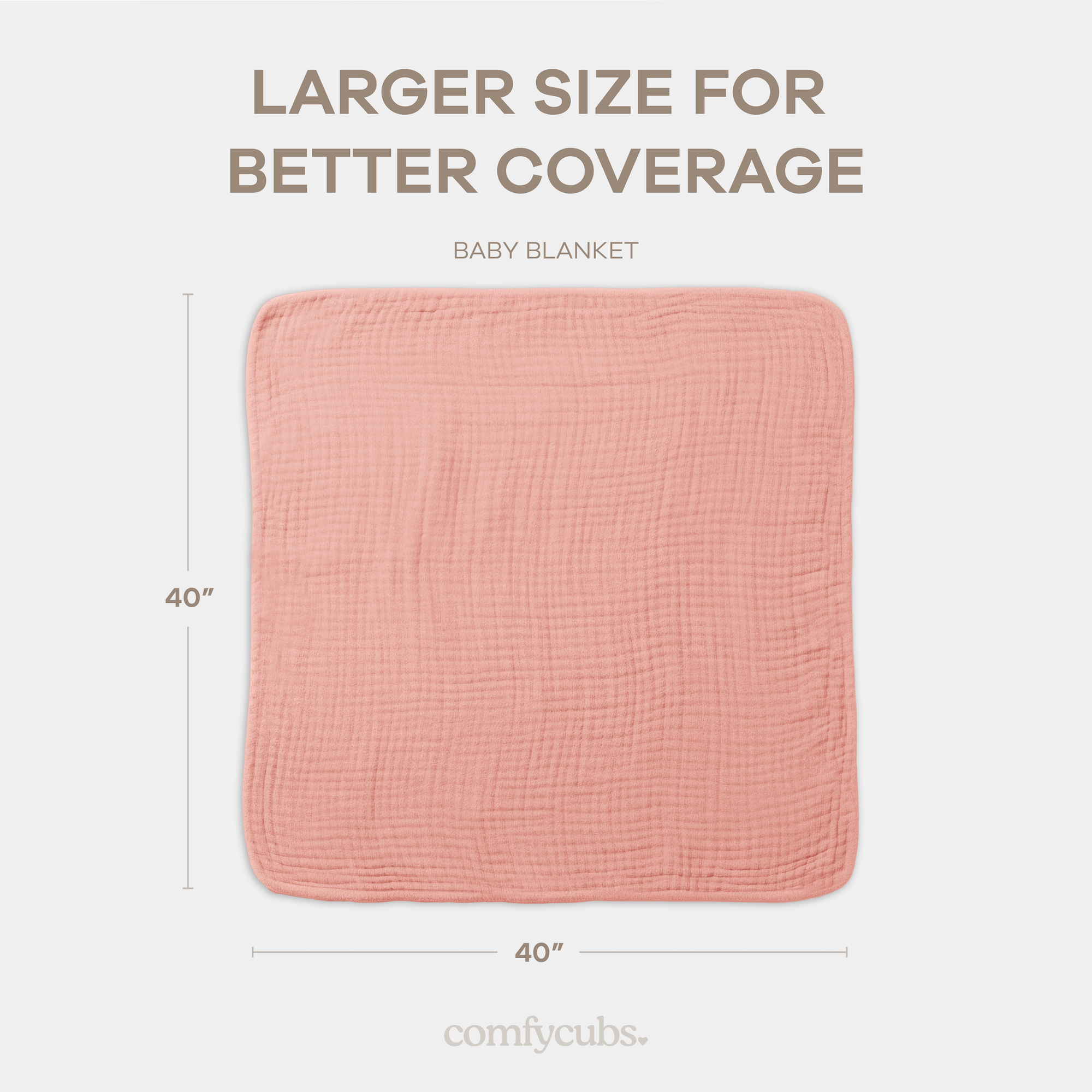 Baby Muslin Blanket in Bold Blush | Comfy Cubs - additional view