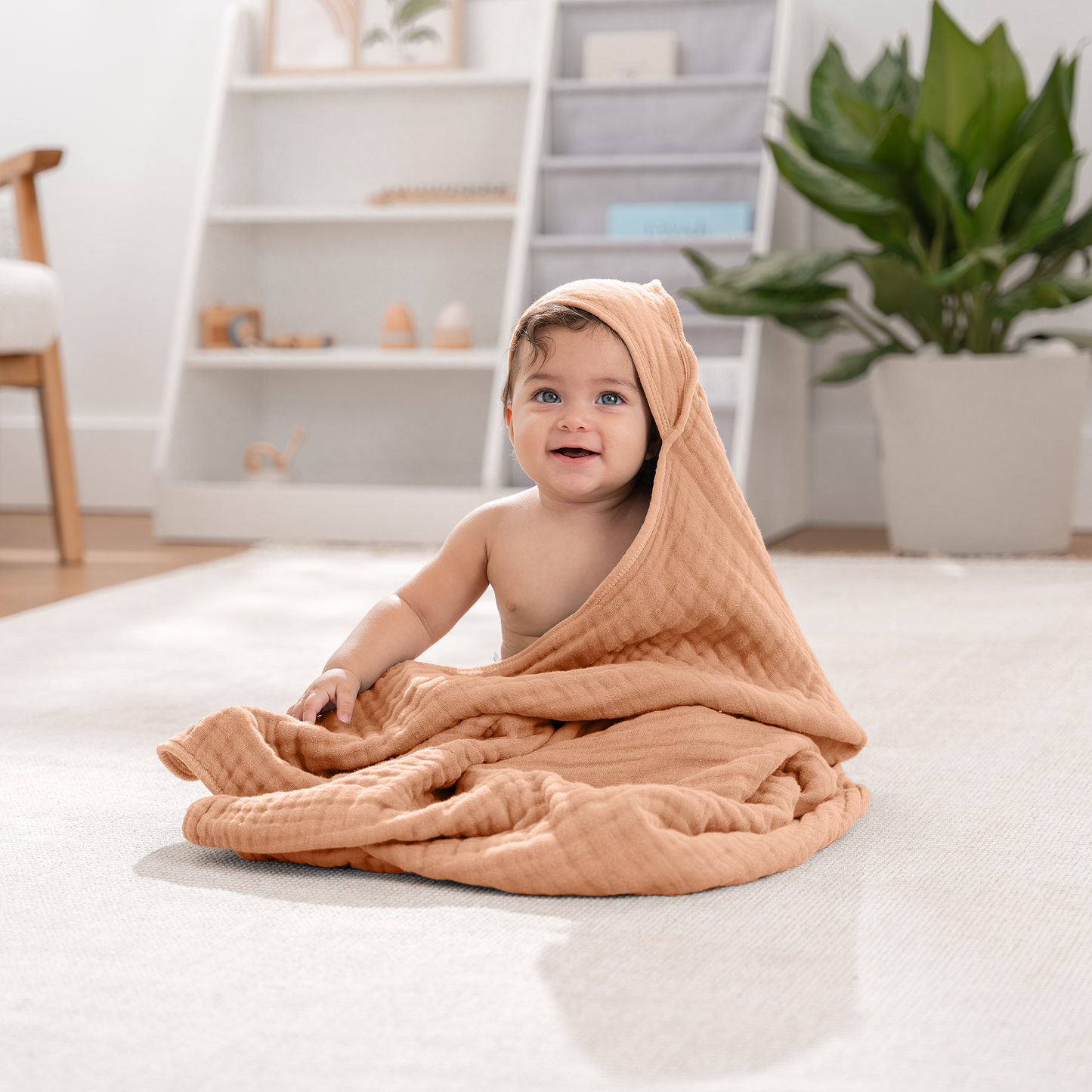 Baby Hooded Towels - Caramel