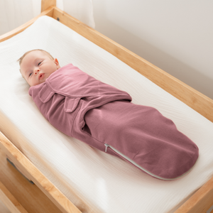 Easy Swaddle Blankets with Zipper in Light Blush, Blush, Mauve | Comfy Cubs - additional view