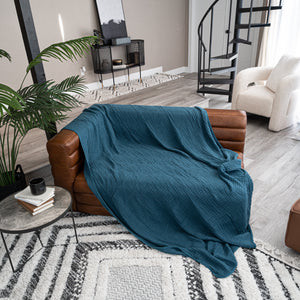 Adult Muslin Blanket in Neptune | Comfy Cubs - additional view