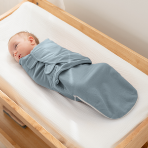 Easy Swaddle Blankets with Zipper in Stone, Pacific Blue, Sage | Comfy Cubs - additional view