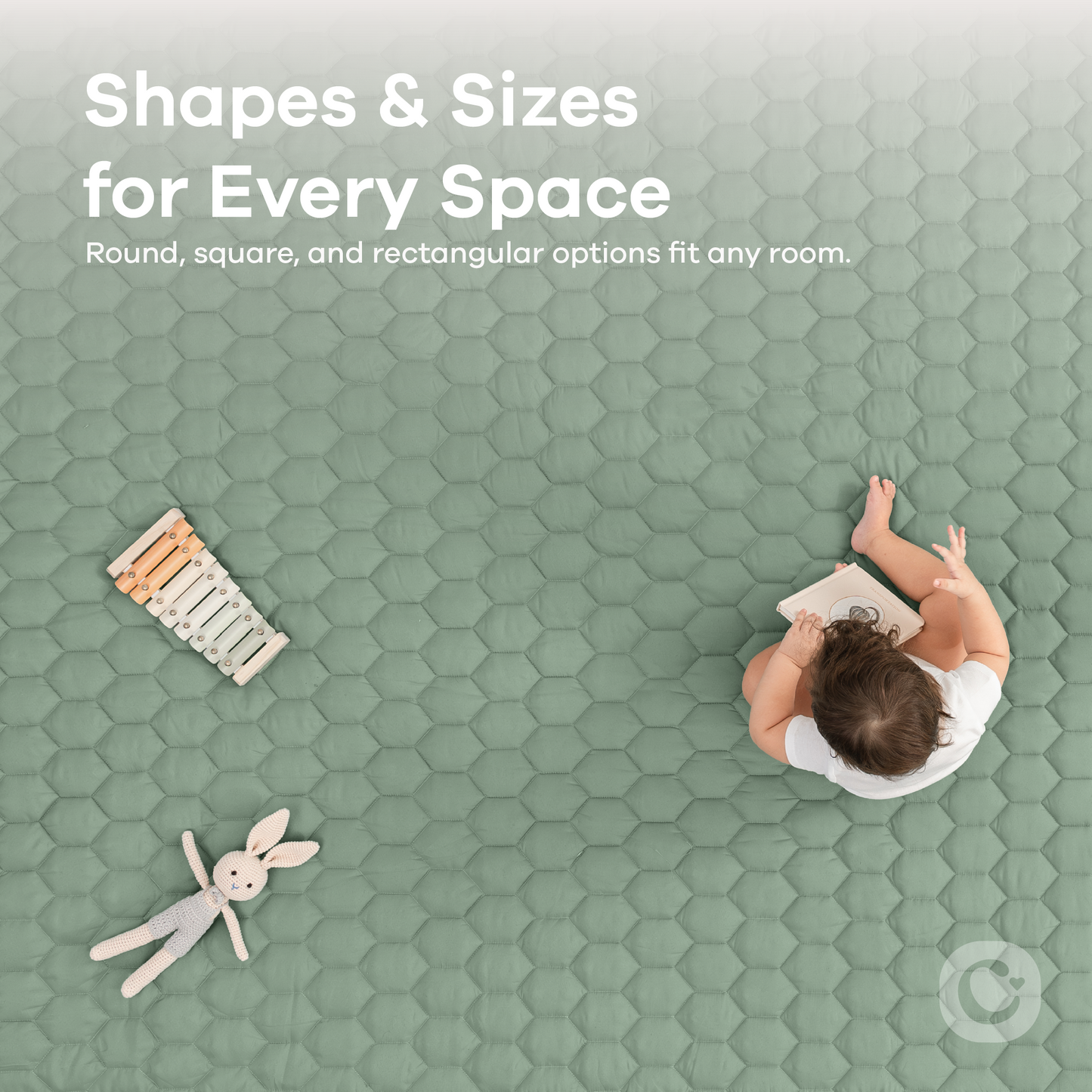 Play Mat with Non-Slip Bottom - Fern