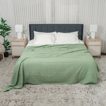 Adult Waffle Blankets in Sage