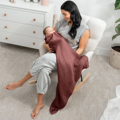 Baby Muslin Blanket in Wine