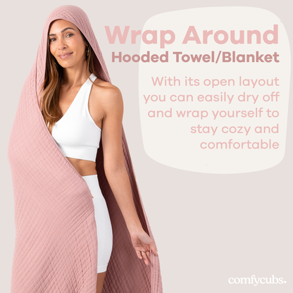 Adult Muslin Hooded Towel