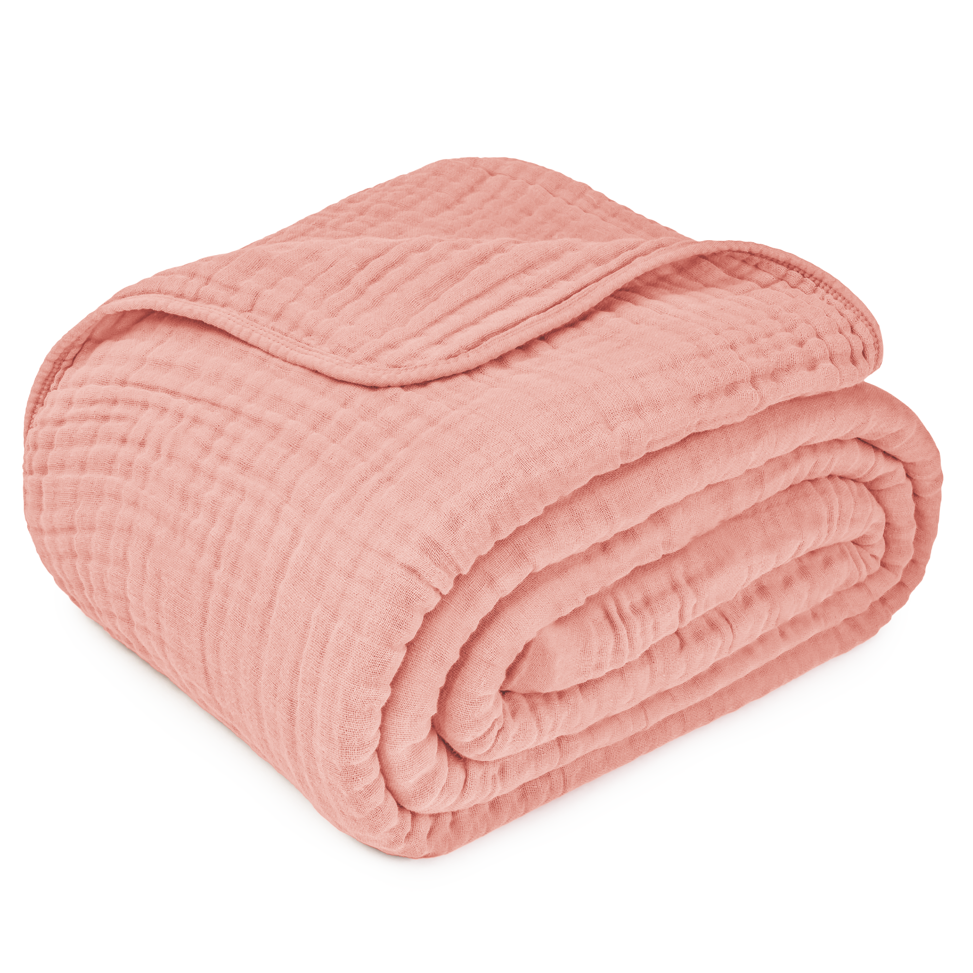 Adult Muslin Blanket in Bold Blush | Comfy Cubs - additional view