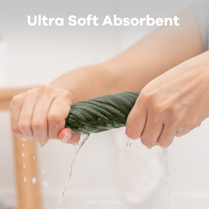 Muslin Washcloths in Kelp | Comfy Cubs - additional view