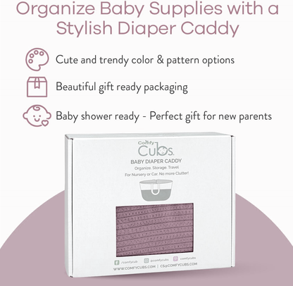 Rope Diaper Caddy - Mauve