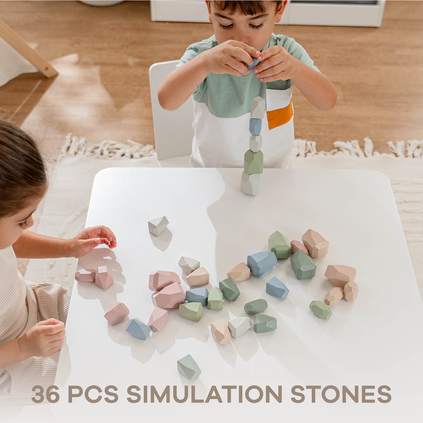 Stacking Blocks for Toddlers, Neutral Pack