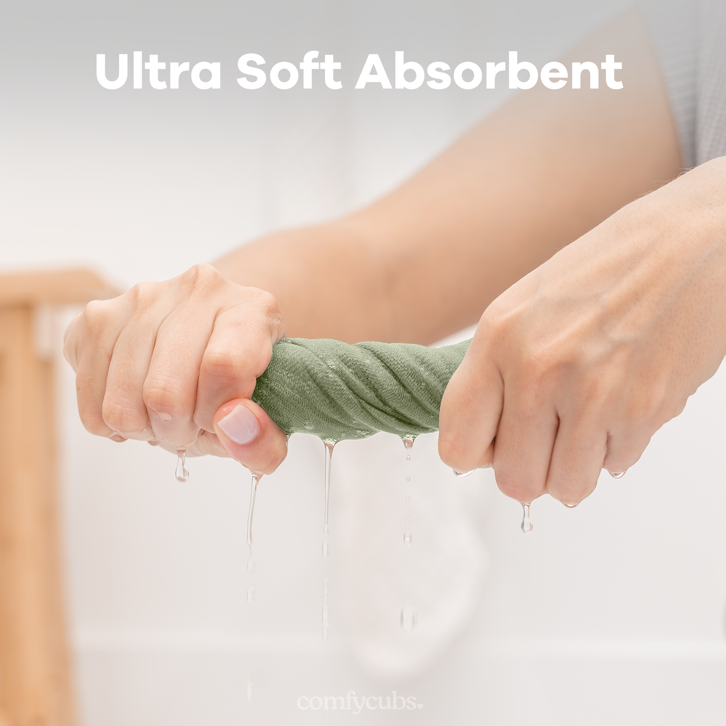 Muslin Washcloths - Sage