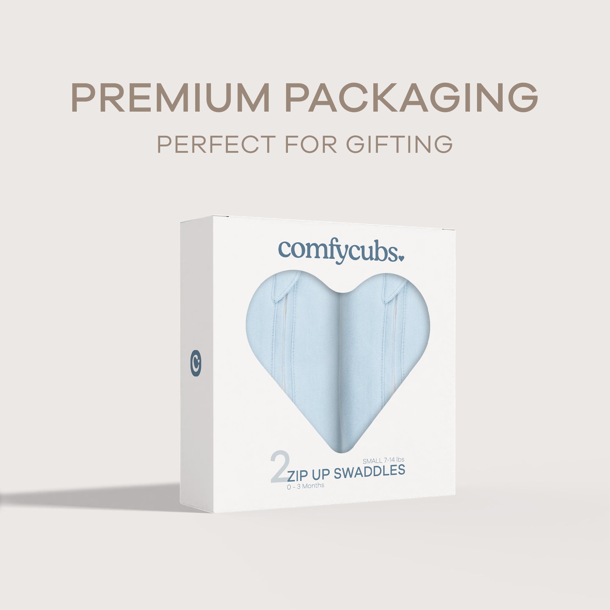 Easy Zipper Swaddle Blankets in Blue | Comfy Cubs - additional view