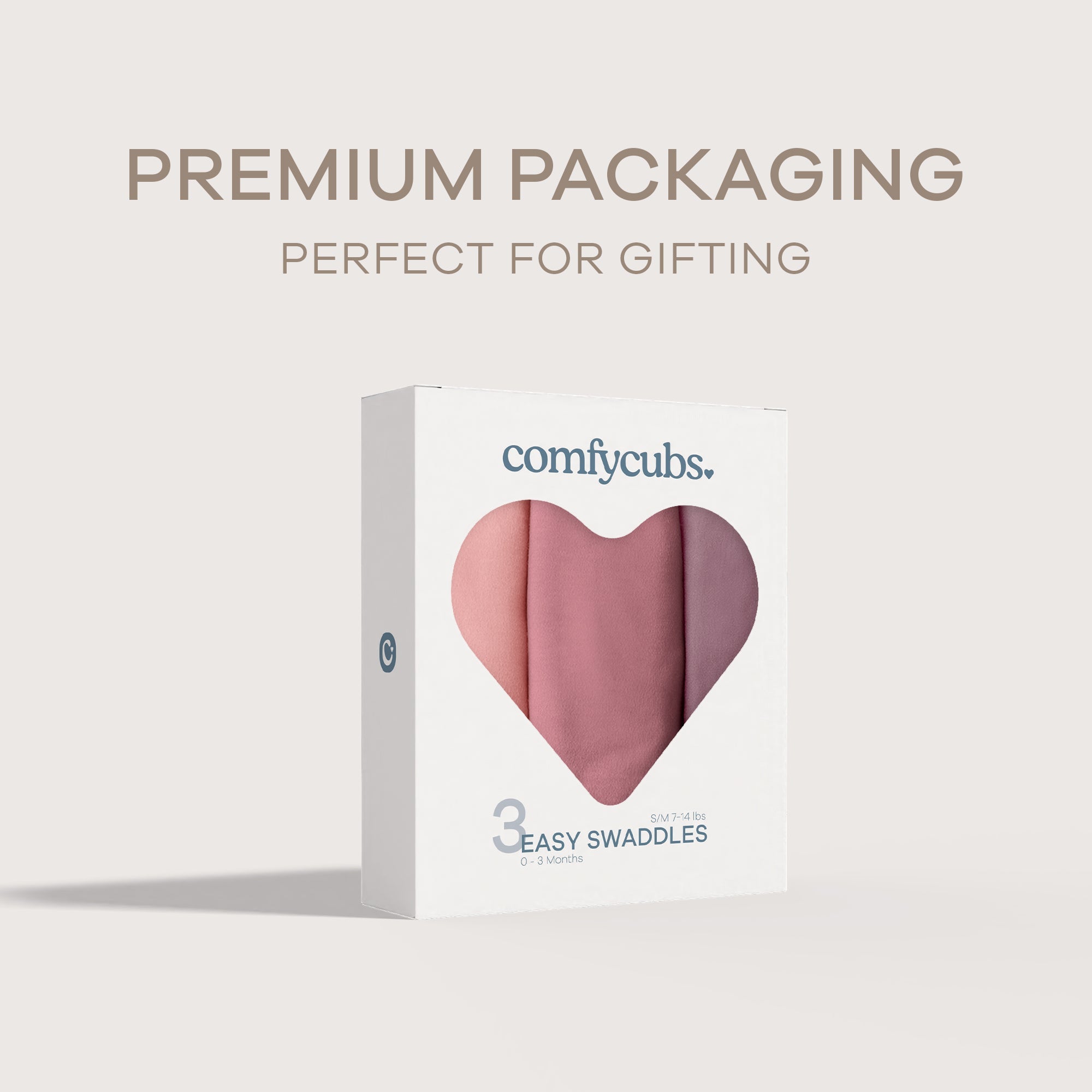 Easy Swaddle Blankets in Blush, Mauve, Mulberry, Pack of 3 | Comfy Cubs - additional view