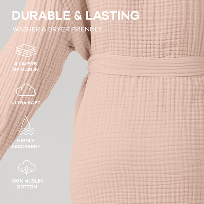 Muslin Bathrobe, Blush