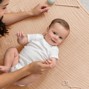 Baby Muslin Blanket in Cream | Comfy Cubs - additional view