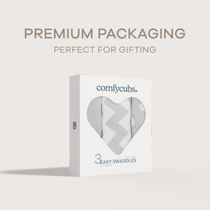 Easy Swaddle Blankets in Grey, Pack of 3 | Comfy Cubs - additional view