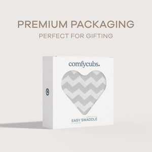 Easy Swaddle Blankets - Gray Chevron, Pack of 1 | Comfy Cubs - additional view