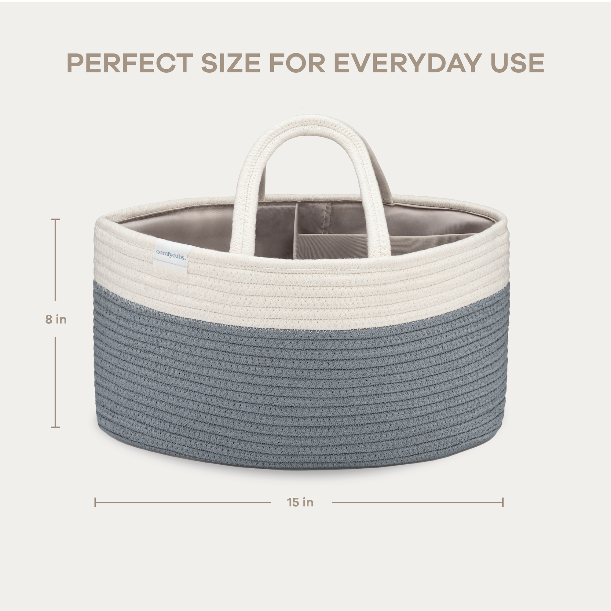 Rope Diaper Caddy in Pacific Blue | Comfy Cubs - additional view
