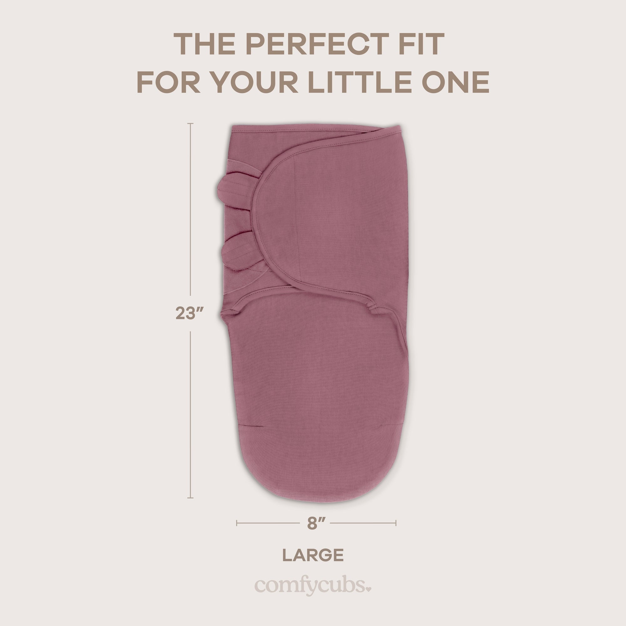 Easy Swaddle Blankets in Blush, Mauve, Mulberry, Pack of 3 | Comfy Cubs - additional view