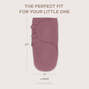 Easy Swaddle Blankets in Blush, Mauve, Mulberry, Pack of 3 | Comfy Cubs - additional view