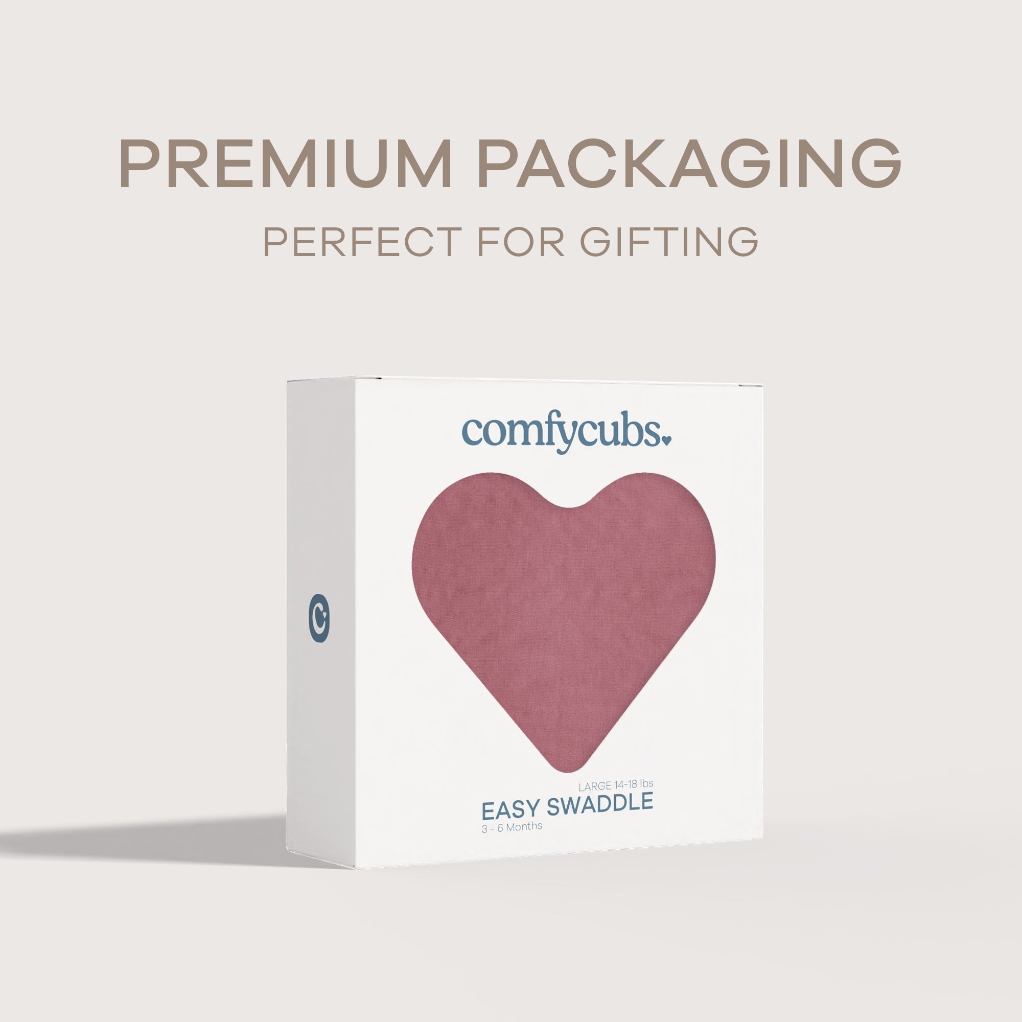 Easy Swaddle Blankets - Mauve, Pack of 1 | Comfy Cubs - additional view
