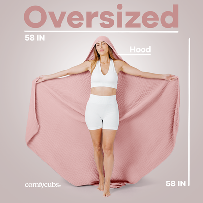 Adult Muslin Hooded Towel