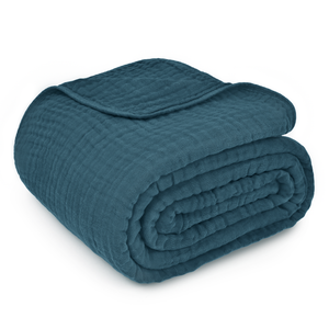 Adult Muslin Blanket in Neptune | Comfy Cubs - additional view