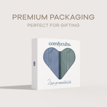 Easy Zipper Swaddle Blankets  - Nomadic Blue, Azul