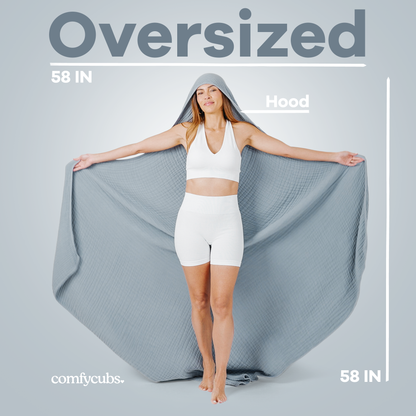 Adult Muslin Hooded Towel