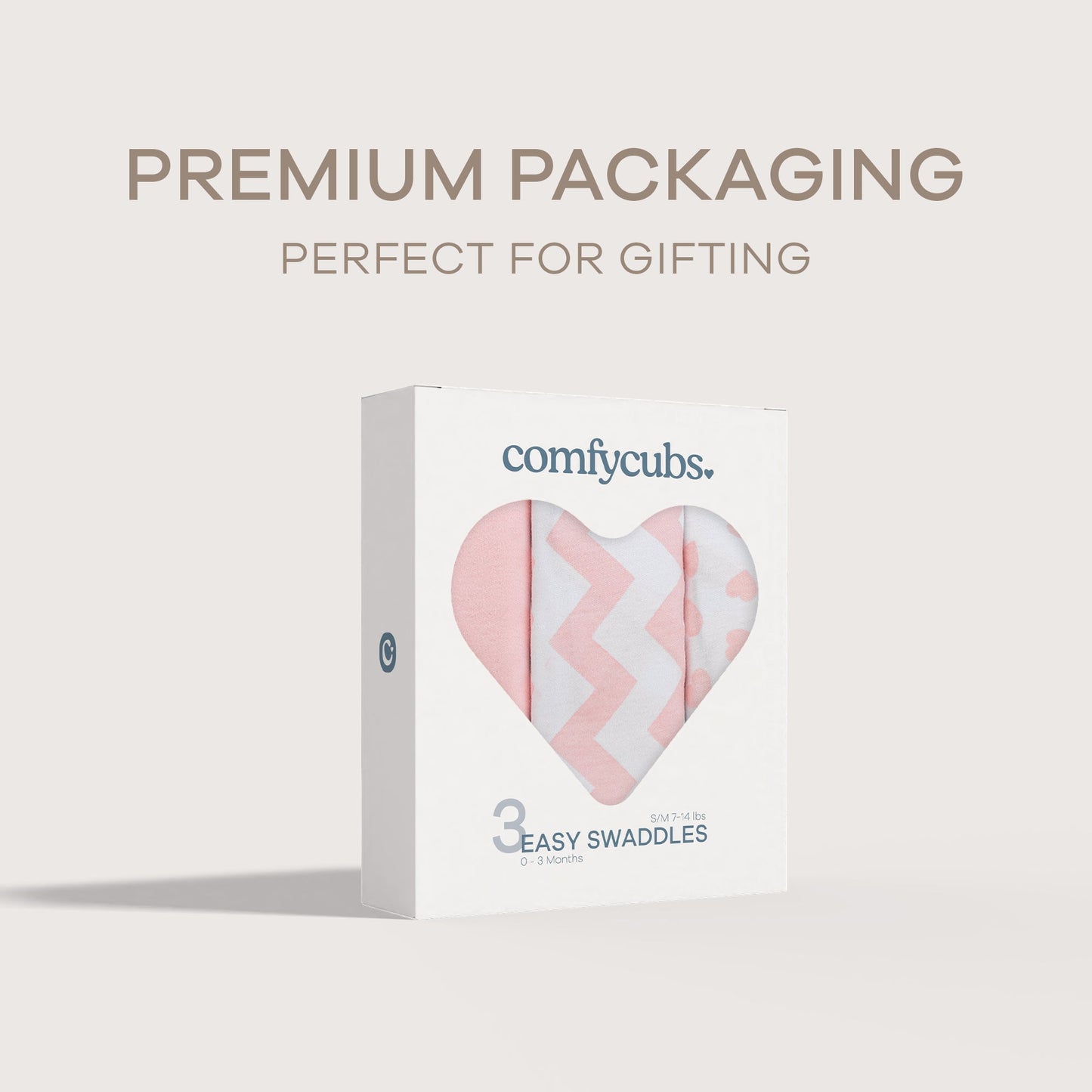 Easy Swaddle Blankets - Pink, Pack of 3