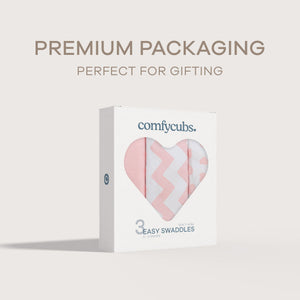 Easy Swaddle Blankets in Pink, Pack of 3 | Comfy Cubs - additional view