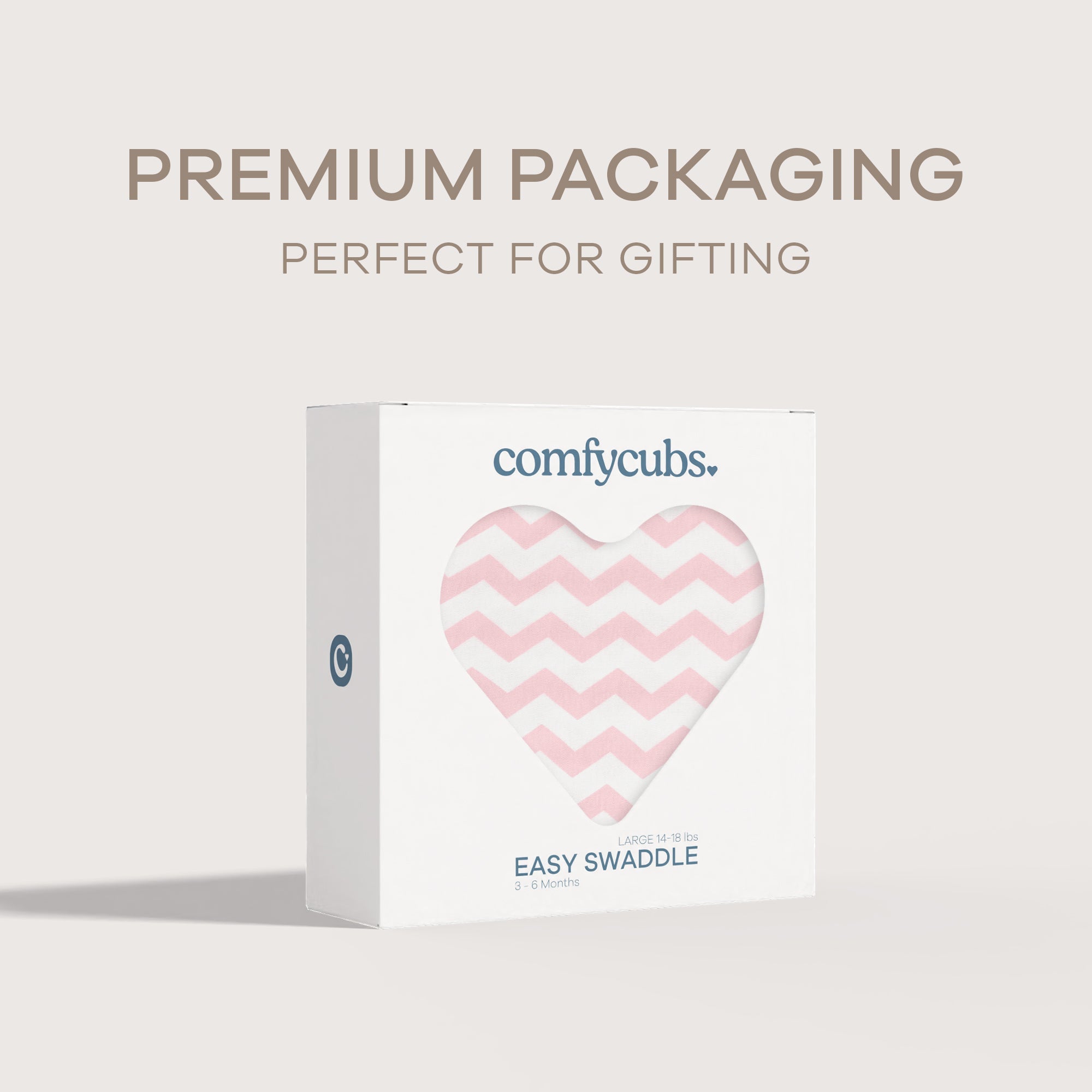 Easy Swaddle Blankets - Pink Chevron, Pack of 1 | Comfy Cubs - additional view