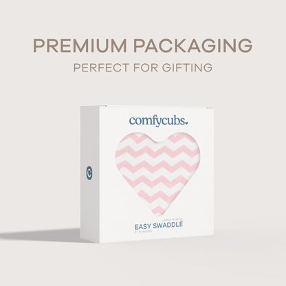 Easy Swaddle Blankets - Pink Chevron, Pack of 1