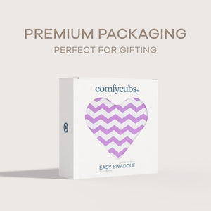 Easy Swaddle Blankets - Purple Chevron, Pack of 1 | Comfy Cubs - additional view