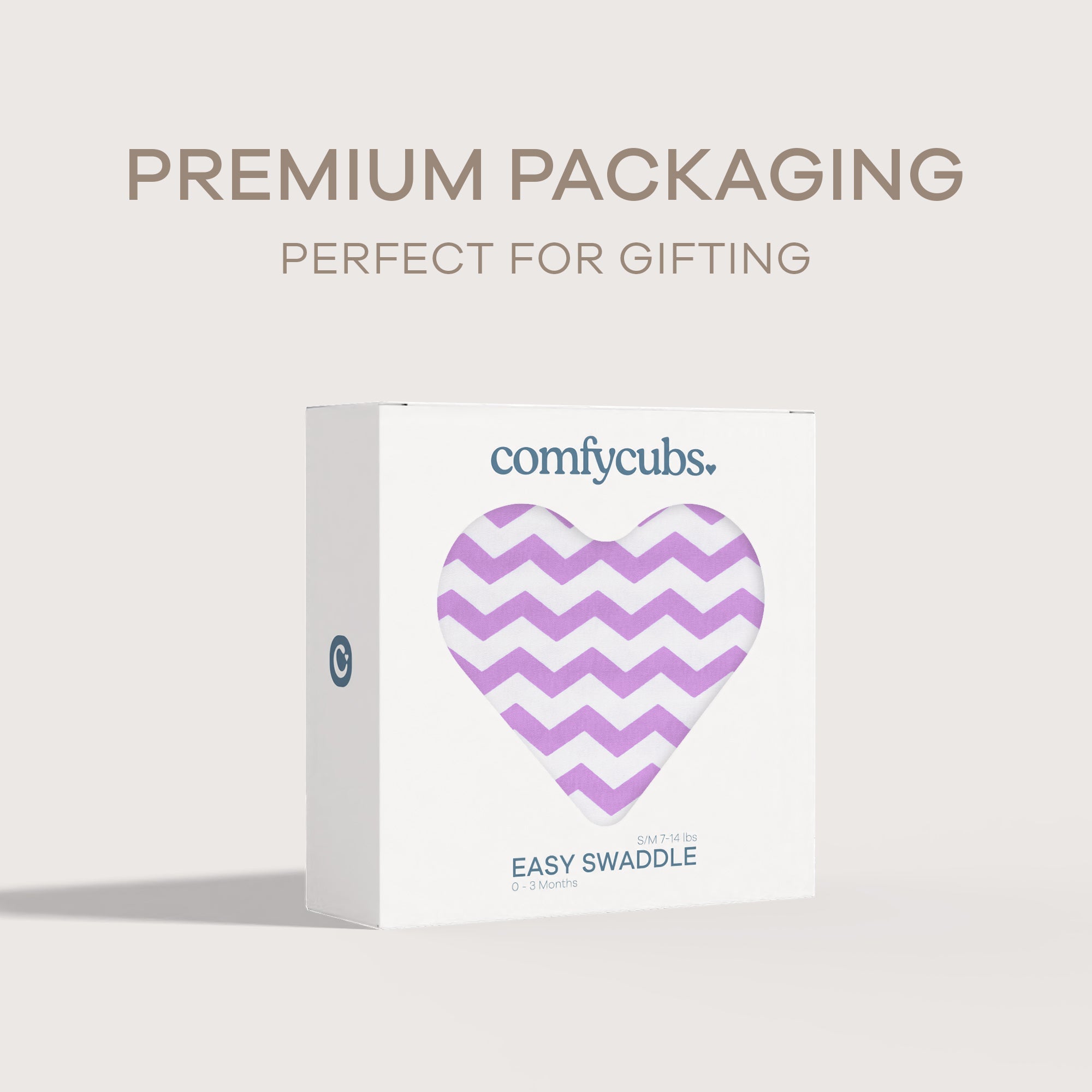 Easy Swaddle Blankets - Purple Chevron, Pack of 1