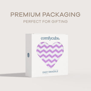Easy Swaddle Blankets - Purple Chevron, Pack of 1 | Comfy Cubs - additional view