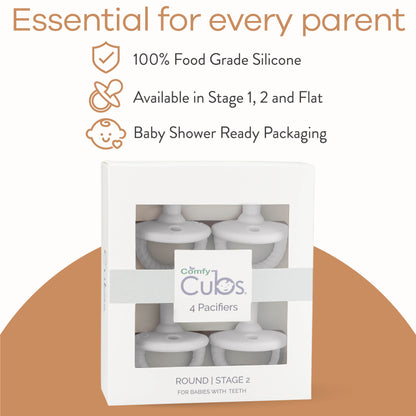 Pacifiers, 4 Pack - White