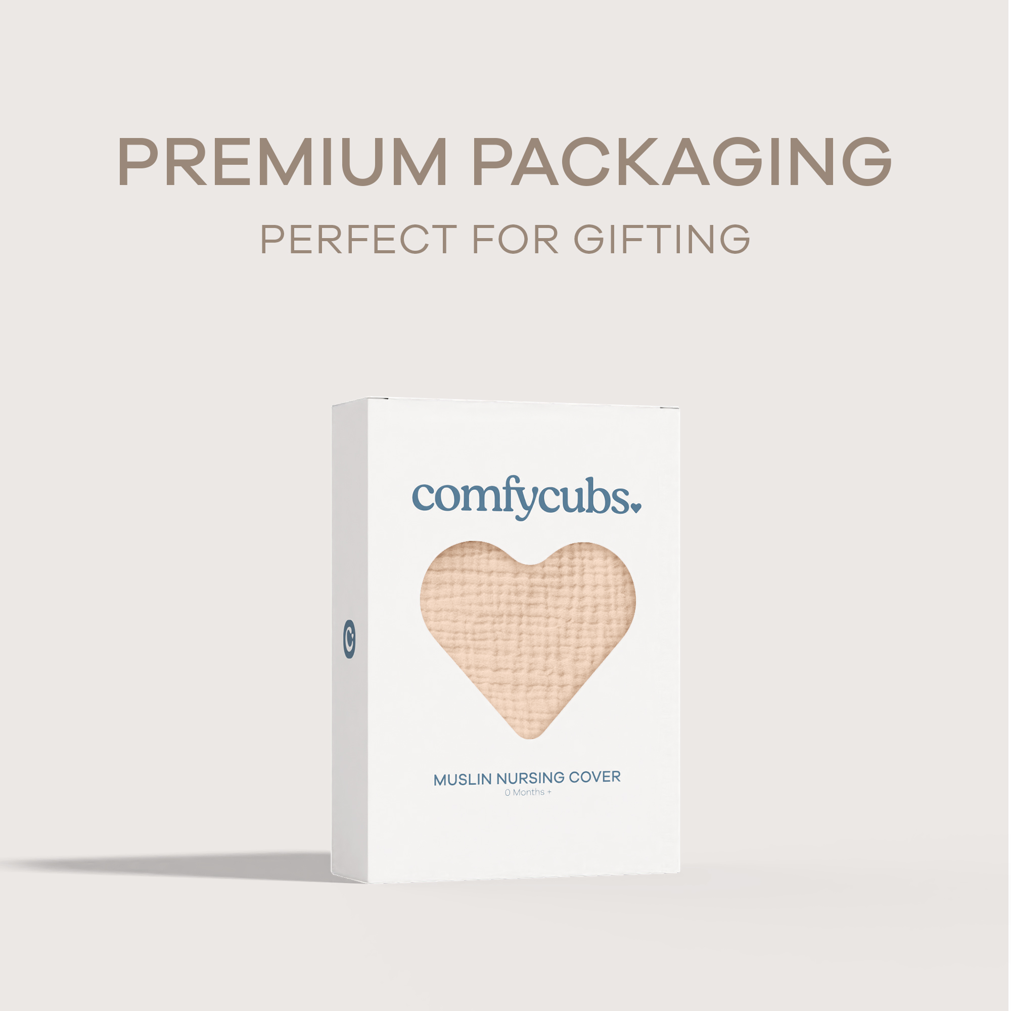 Muslin Nursing Cover, Pack of 1 in Cream | Comfy Cubs - additional view