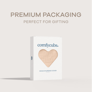 Muslin Nursing Cover, Pack of 1 in Cream | Comfy Cubs - additional view