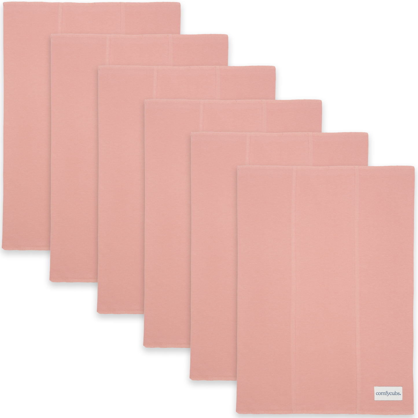 Cotton Burp Cloths - Bold Blush