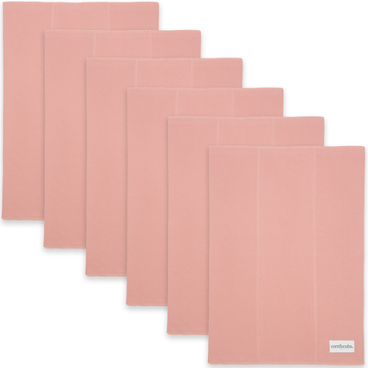 Cotton Burp Cloths - Bold Blush